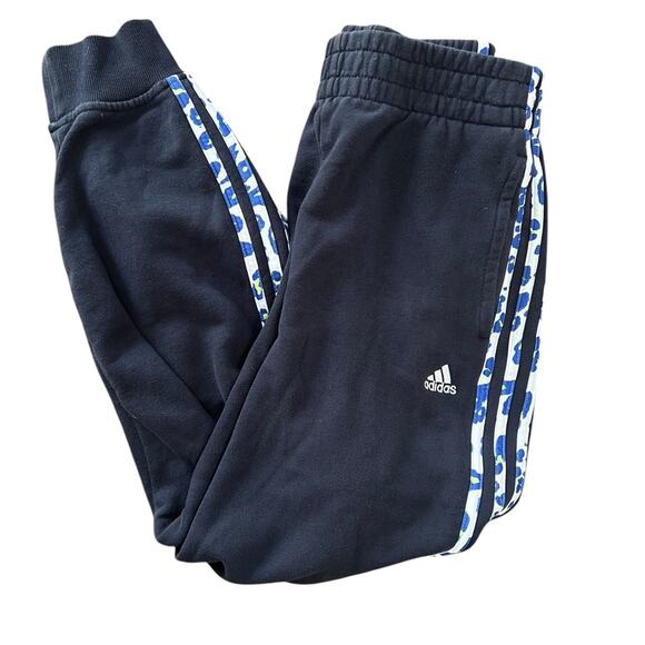 NWOT Women’s adidas Essentials 3-Stripe Animal Print Blue Pants – Sz S - Picture 5 of 7
